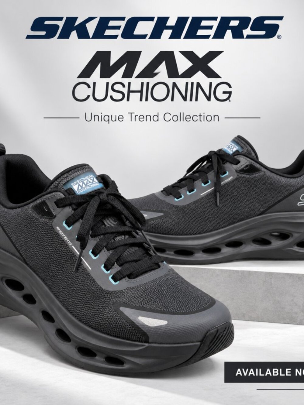 Skechers Max Cushioning Goodyear Men’s Black Athletic Sneakers NWT